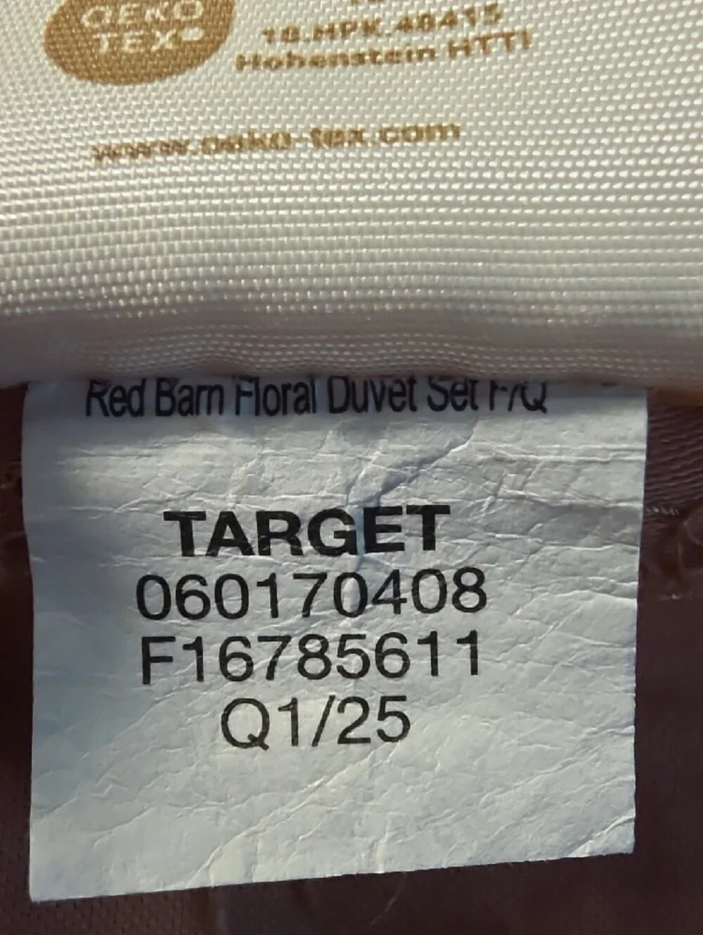 Threshold Dusty Pink White Tan Floral Botanical Cotton Full Duvet Cover